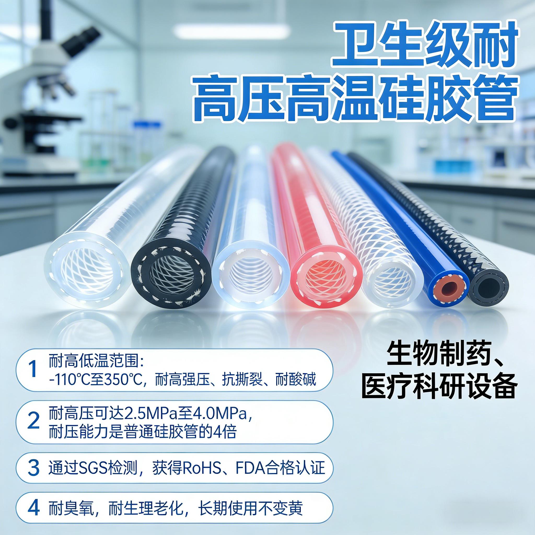 衛(wèi)生級耐高壓高溫硅膠管