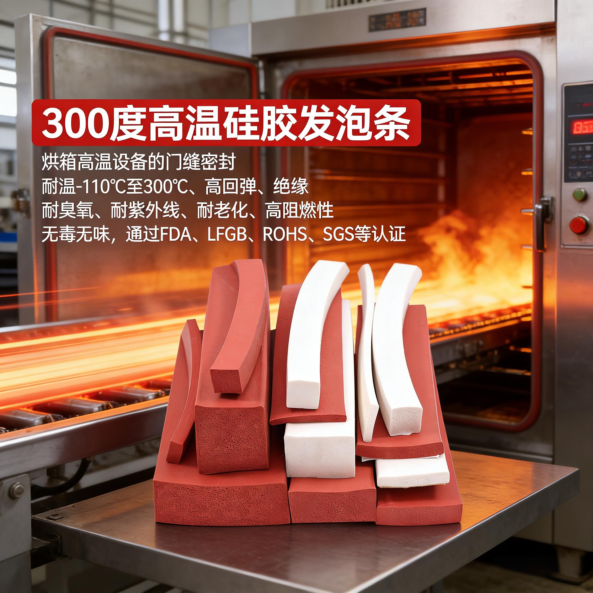 300度高溫硅膠發(fā)泡條